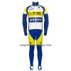 Completo Maglia ML + Pantaloncino con bretelle ML 2022 Sport Vlaanderen-Baloise Giallo Blu Bianco